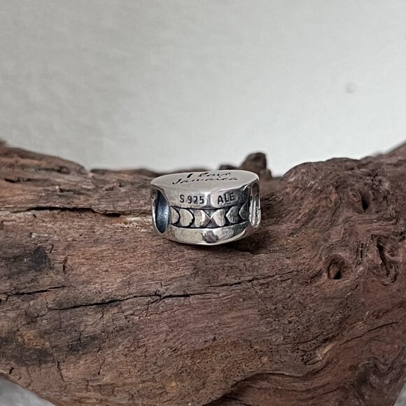 Pandora Jamaica flag Heart Charm S925 ALE Bead Charm Silver Jewelry - Picture 3 of 3